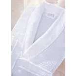 Fehér darázs mintás waffle köntös 2XL méretben – szállodai wellness – MrTextil.hu
