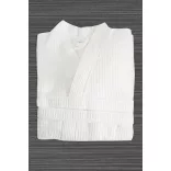 Fehér darázs mintás waffle köntös 2XL méretben – szállodai wellness – MrTextil.hu