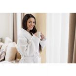 Fehér darázs mintás waffle köntös 5XL méretben – szállodai wellness – MrTextil.hu