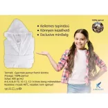 Gyermek köntös 10-12 évesre kapucnis frottír szállodai köntös mrtextil.hu webshop