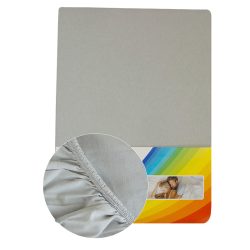   180-200x200 cm Gumis Lepedő - Pasztelszürke (Színkód: 70373), Pamut Jersey, 100% Pamut