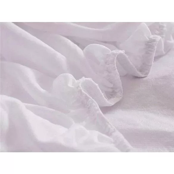 180-200x200 cm Gumis Lepedő Fehér 100% Pamut ömlesztett csomagolás nélkül szállodai – mrtextil.hu